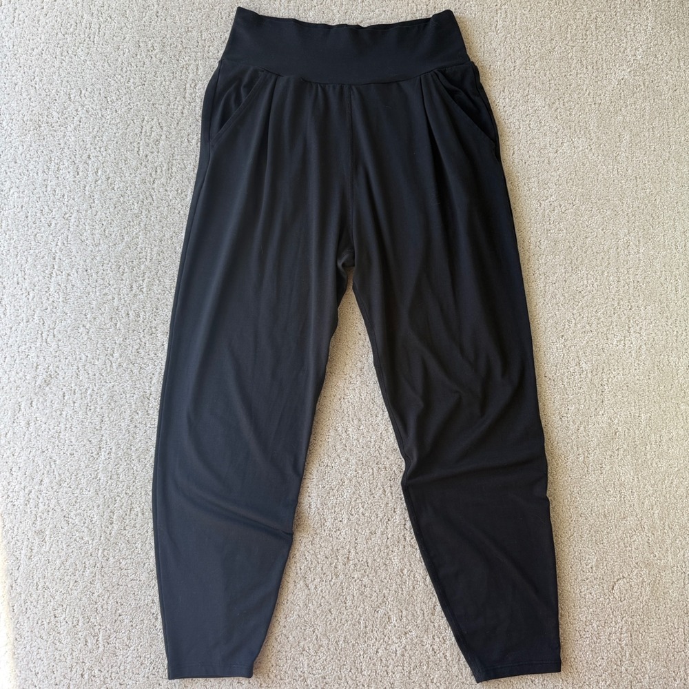 Vuori Lux Harem Jogger Women Small Black High Rise Pockets Stretch Activewear